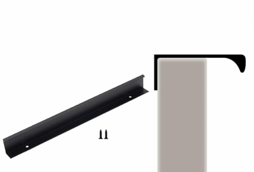 Kitcheniva Finger Edge Pull Out Door Handle Matte Black 2", 5 Packs Perspective: back