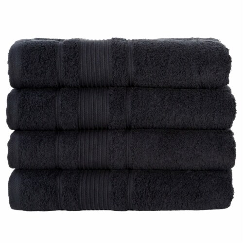 4 Pack Bath Towel Set, 100% Turkish Cotton Bath Towels for Bathroom, Super Soft, Extra Large Bath Towels Gray