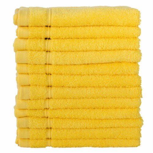 Kitcheniva Ultra Super Soft 100% Cotton Yellow Wash Cloth Towels, 12 Packs,  12 Packs - Ralphs