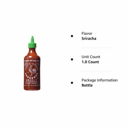 Huy Fong Foods Sriracha Hot Chili Sauce Perspective: back