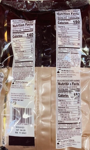 Hershey's Milk Chocolate Nuggets Assortment - 145 Pcs Perspective: back