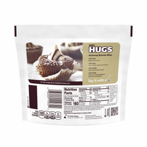 Hugs Milk Chocolate Hugged by White Creme Candy Perspective: back