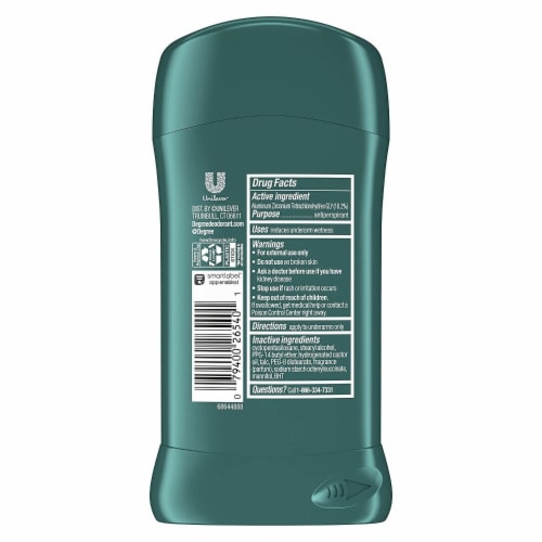 Degree Mens Deodorant Stick Cool Rush 2.7 oz - 6 Pack Perspective: back
