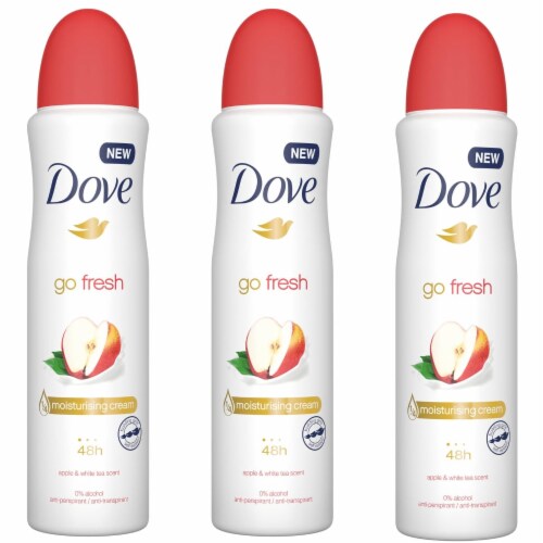 Dove Body Spray Antiperspirant 150 ml 12 Pack - Apple & White Tea Perspective: back