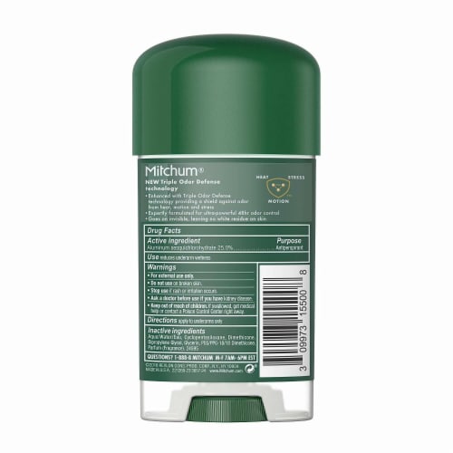 Mitchum Gel Unscented Anti-Perspirant Deodorant 2.25 oz - 12 Pack Perspective: back