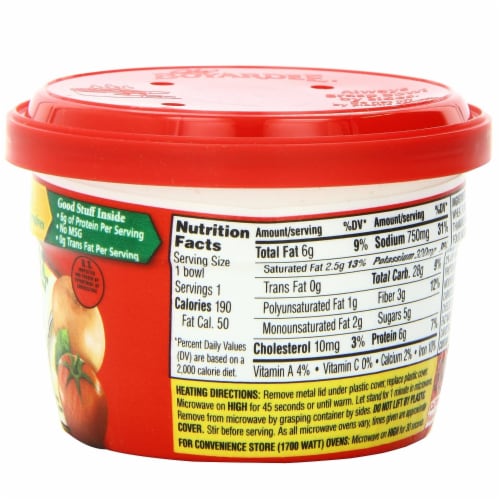 Chef Boyardee Beef in Tomato & Meat Sauce Ravioli 7.5 oz - 12 Bowls Perspective: back