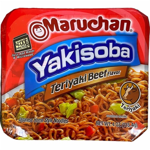 Maruchan Yakisoba Teriyaki Beef Japanese Noodles – Pack of 8