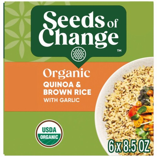 Seeds Of Change Quinoa And Brown Rice With Garlic 8.5 oz - 6 Pack Perspective: back