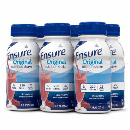 Ensure Original Nutrition Strawberry Meal Replacement Shakes - 24 Pack Perspective: back