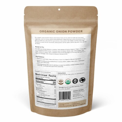 Organic White Onion Powder Seasoning 16 oz Perspective: back