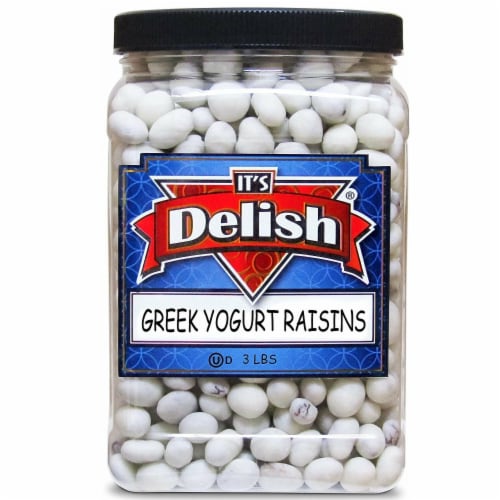Its Delish Greek Yogurt Covered Raisins 3 Lbs Perspective: back