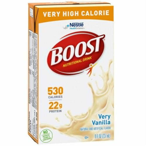 Boost Very High Calorie Nutritional Drink 8oz Pack of 6 - Very Vanilla Perspective: back