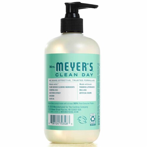 Mrs Meyers Hand Soap Clean Day 12.5 Oz Pack of 6 - Mint Scent Perspective: back