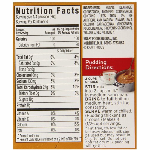 Jell-O Cook and Serve Pudding & Pie Filling Pack of 24 - Butterscotch Perspective: back