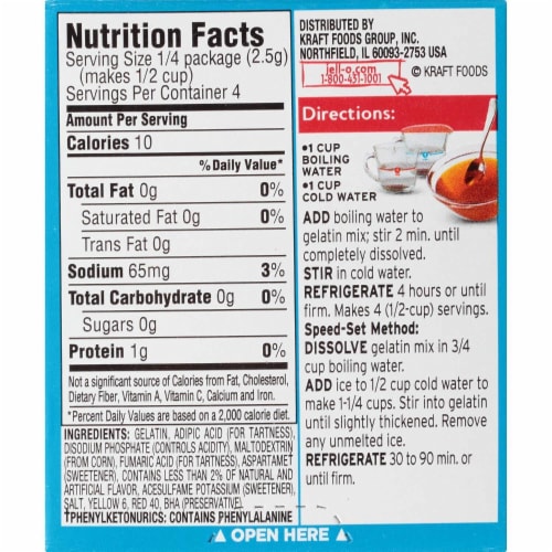 Jell-O Gelatin Dessert Sugar Free Pack of 6 - Orange Perspective: back