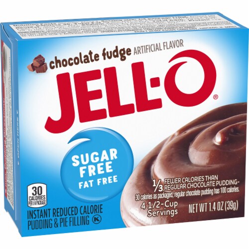 Jell-O Pudding & Pie Filling Sugar Free Chocolate Fudge - Pack of 24 Perspective: back