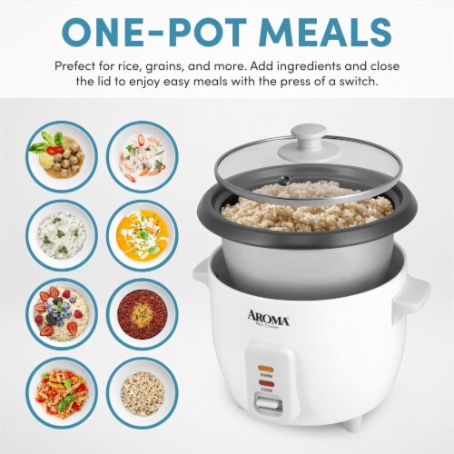 Aroma Housewares 1.5 Qt. Convenient One Touch Rice Cooker, 1.5 Qt