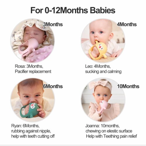 Smily Mia Soft Silicone Baby Teethers 2 Packs Perspective: back
