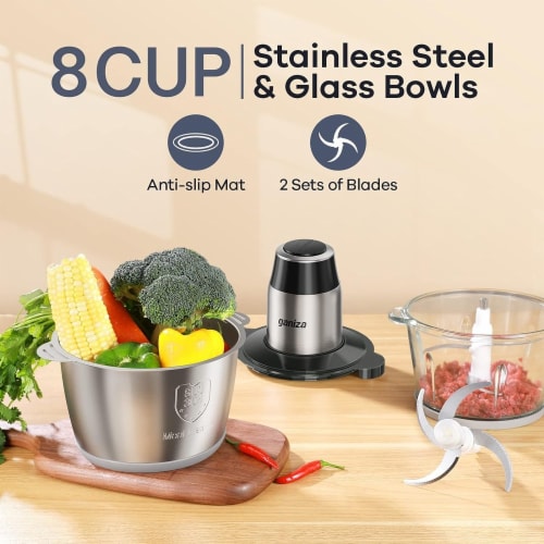 Ganiza Food Processors Electric Chopper with Meat Grinder Ganiza Food Processors Electric Chopper with Meat Grinder