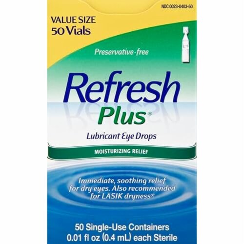 Refresh Preservative Free Lubricant Eye Drops 50 Count 0 01 Fl Oz