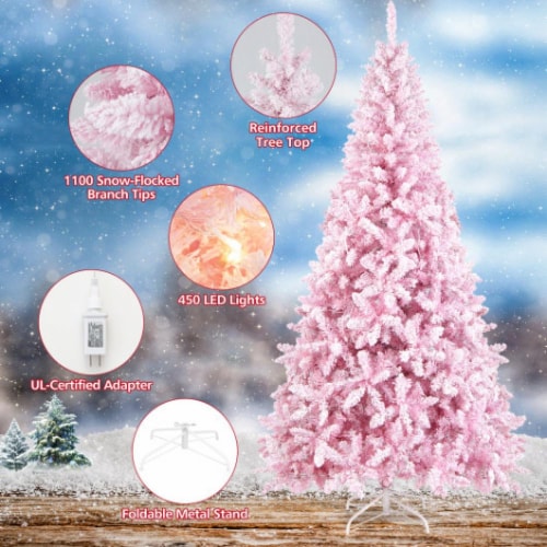 Flocked christmas tree 7.5 feet cheap