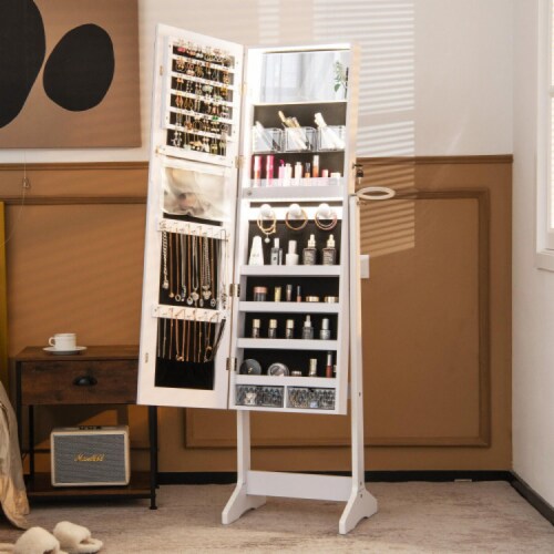 Freestanding jewelry cabinet discount