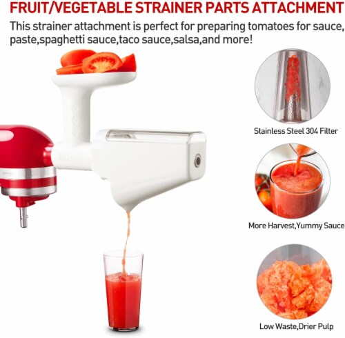 Fruit Vegetable Strainer with KitchenAid Stand Mixers Attachment Set 3.31 pounds King Soopers