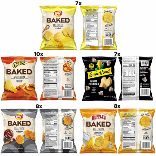 Frito Lay Baked & Popped Mix Variety Pack - 40 Count Perspective: back