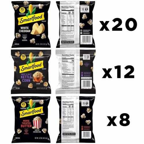 Smartfood Popcorn - Variety Pack, 0.5oz (Pack of 40) Perspective: back
