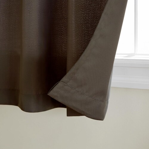 TOWN & COUNTRY BASICS Cabana Solid GT Curtains, 96 (Set of 2, 54 x 96 , Chocolate) Perspective: back