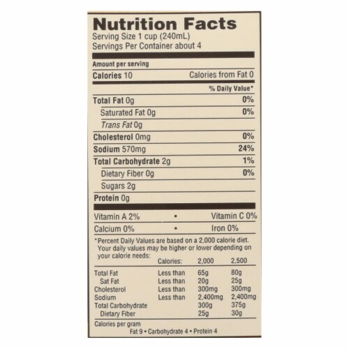 Emeril Organic Vegetable Stock - Case of 6 - 32 Fl oz. Perspective: back