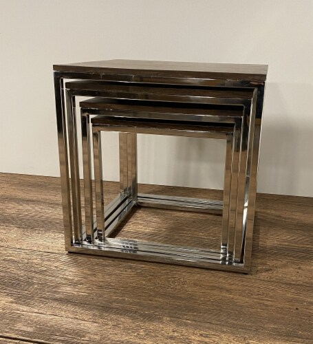 Set Of 4 Modern Rustic Nesting Accent Tables Set Of 4 Modern Rustic Nesting Accent Tables