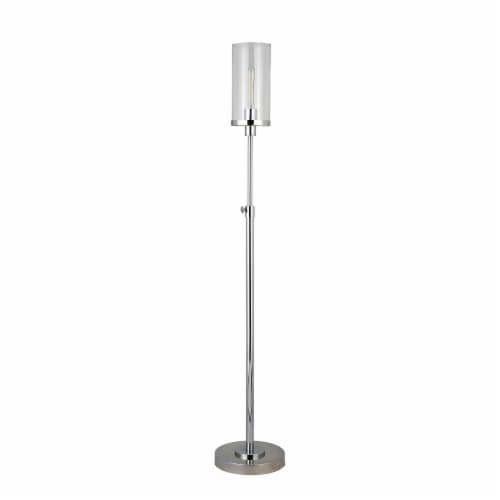 66 inch Nickel Torchiere Floor Lamp With Clear Transparent Glass Drum Shade 1 King Soopers