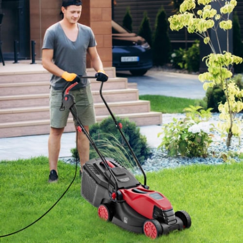 Hivvago 10 AMP 13 Inch Electric Corded Lawn Mower with Collection Box Red 1 Fred Meyer