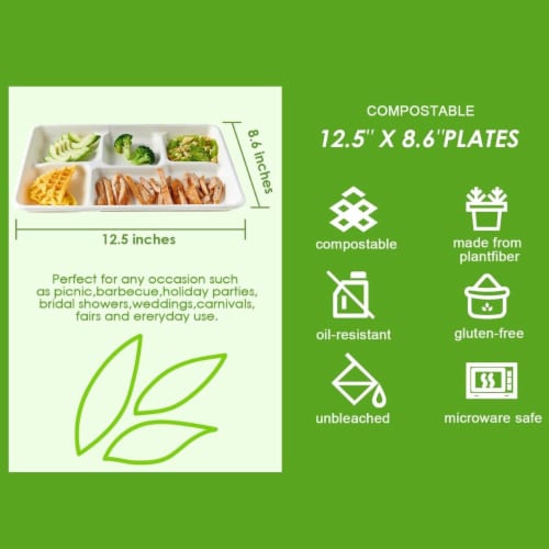 5 compartment disposable plates online