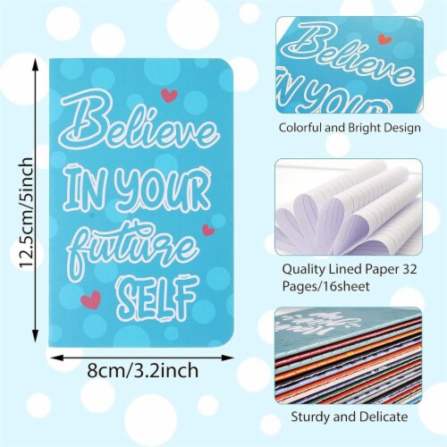 24 Pcs Mini Colorful Motivational Notepads for School (Fresh) Perspective: back