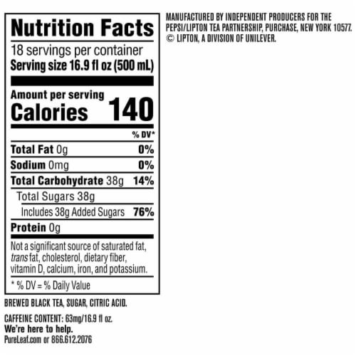 Pure Leaf Sweet Iced Tea (16.9oz / 18pk) Perspective: back