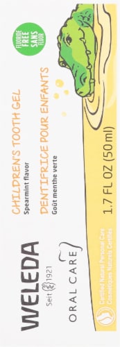 Weleda Spearmint Flavor Children's Tooth Gel Perspective: back