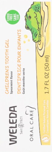 Weleda Spearmint Flavor Children's Tooth Gel Perspective: back