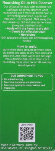 Weleda Skin Food Face Care Nourishing Oil-to-Milk Cleanser Perspective: back