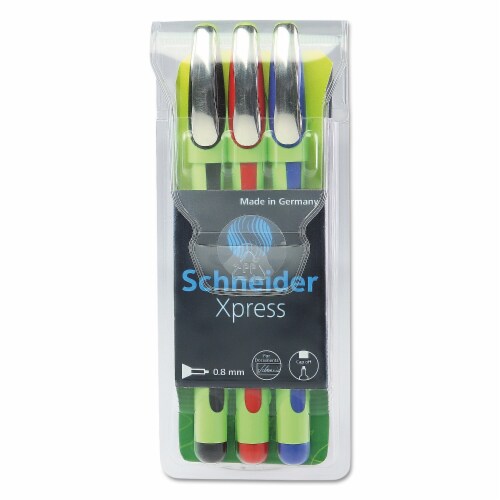 Schneider Xpress Felt Pen Fine Point Assorted Inks 3/Pack (190093) Perspective: back