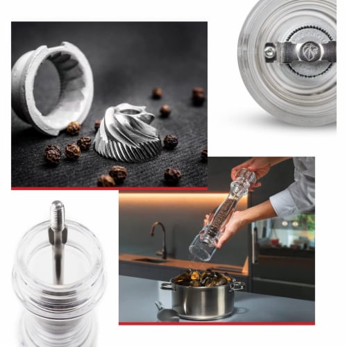 Peugeot Nancy Pepper Mill Acrylic, 5-Inch, Clear Perspective: back