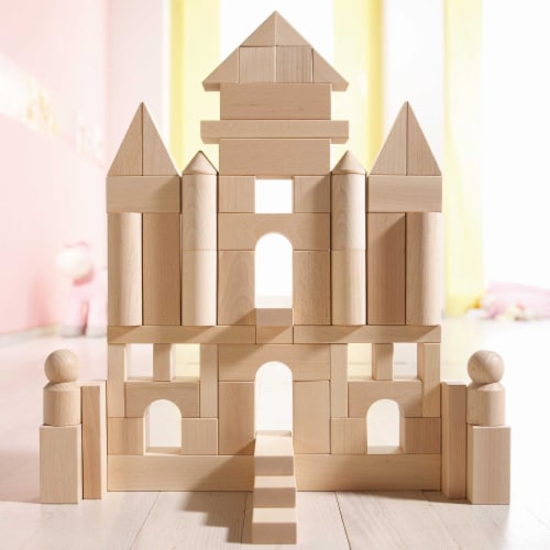 HABA Basic Building Blocks 60 Piece Large Starter Set (Made in Germany) Perspective: back