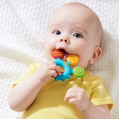 HABA Clutching Toy Color Play Silicone Teether Perspective: back