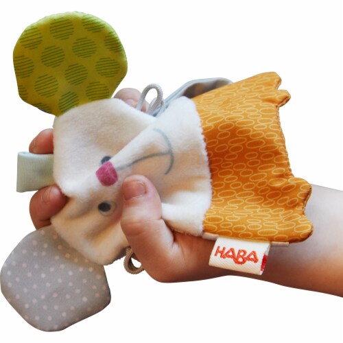 HABA Crackly Mouse Machine Washable Sensory Crinkle Cloth Baby Toy Perspective: back