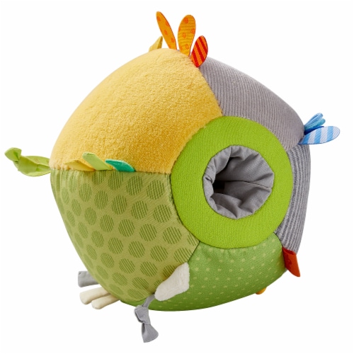 HABA Discovery Ball - Plush Fabric Machine Washable Rattling Baby Toy with Tags & Loops Perspective: back
