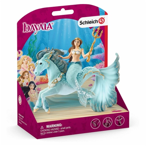 Schleich Mermaid Eyela Riding Underwater Horse Toy Perspective: back