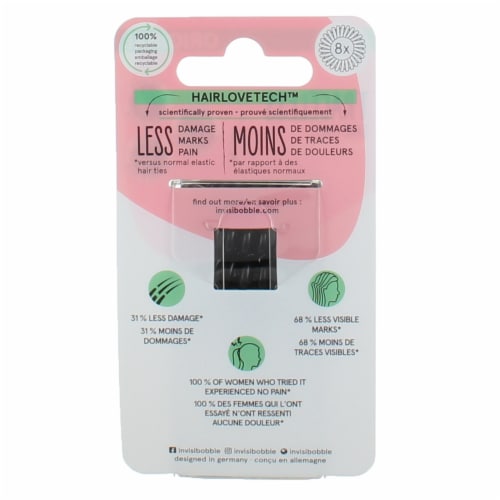 Invisibobble Original Traceless Hair Ring - Clear/Black Perspective: back