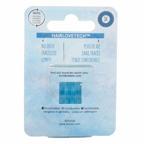 Invisibobble Disney Frozen HairLoveTech no-ouch Hair Rings, Elsa, 5 Ct Perspective: back