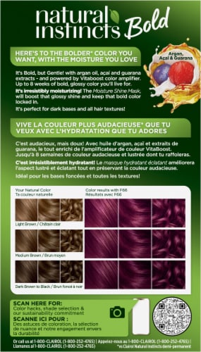Clairol Natural Instincts Bold Hair Color F66 Dragon Fuchsia Perspective: back
